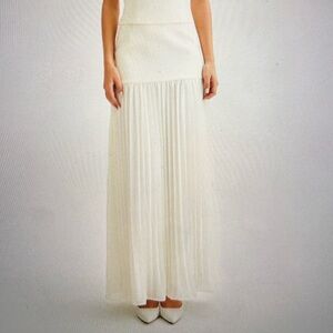 Meshki Jillian Pleated Maxi Skirt